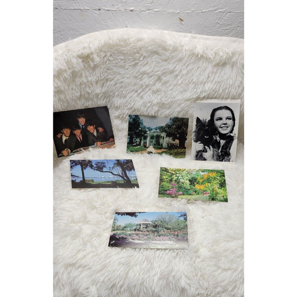 Lot of 6 Vintage Movie Star, Botanical, The Beatles Unused Postcards - Picture 7 of 11
